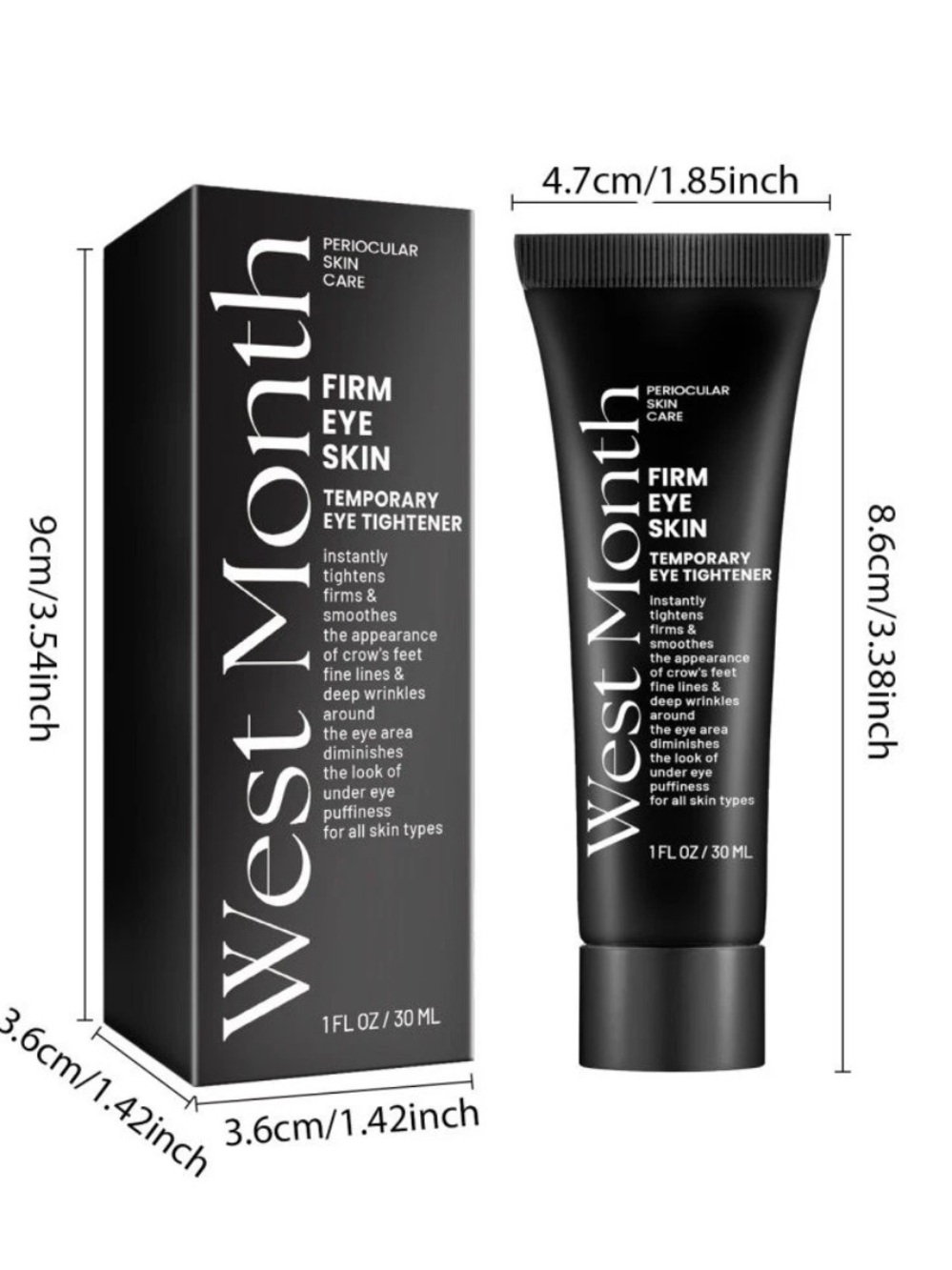 West Month Firm Eye Skin Temporary Eye Tightener Anti Wrinkle Cream 1oz  NIB